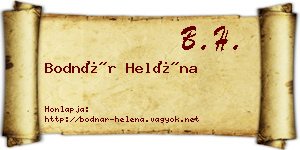 Bodnár Heléna névjegykártya